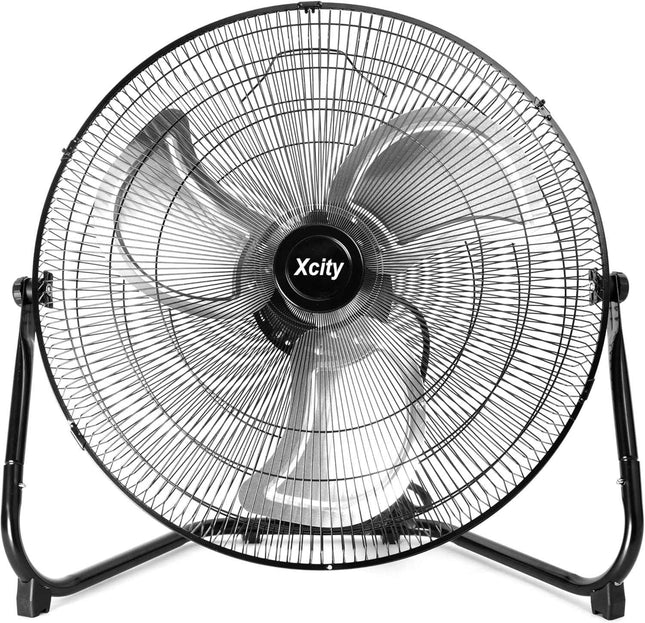 Xcity 18-Inch Metal Floor Fan, High Velocity 4000 CFM Industrial Fan, 3-Speed &
