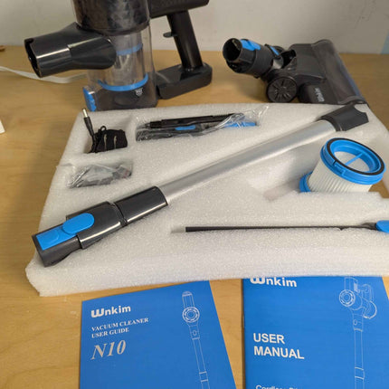 N10 Cordless Vacuum Cleaner, Powerful and Lightweight Blue 2200mAh 40 Minutes Lo