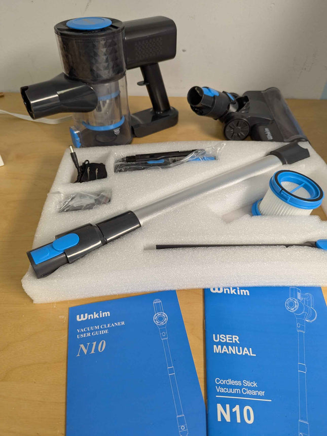 N10 Cordless Vacuum Cleaner, Powerful and Lightweight Blue 2200mAh 40 Minutes Lo