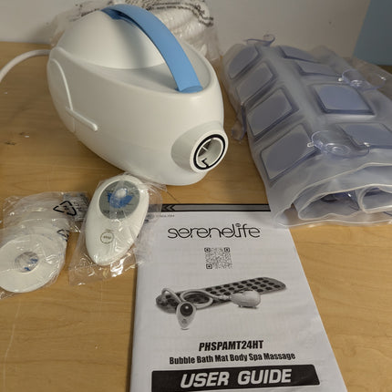 SereneLife Electric Bubble Massage Mat – Full Body Bath Jets for Tub with Heated
