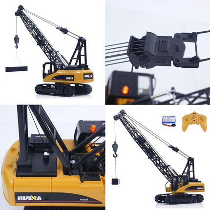 HUINA 572 15CH RC Construction Crane Truck Tower Excavator, 1/14 Scale
