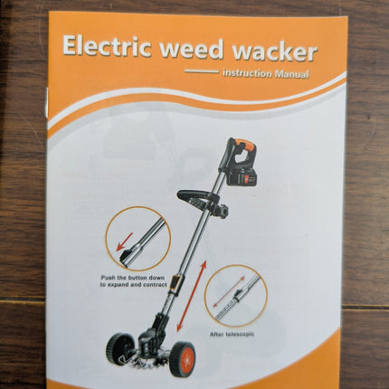 FISIYINDZ Cordless Electric Weed Wacker 21V with 2x 2000mAh Batteries, 3-in-1 Grass Trimmer & Edger (Only 1 Steel Blade)