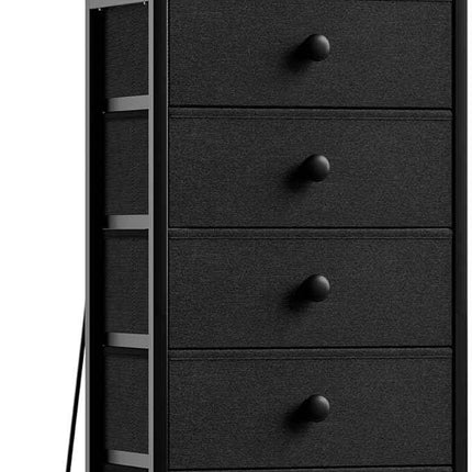 REAHOME Dresser for Bedroom with Charging Station and LED Lights, 5 Drawers Dres