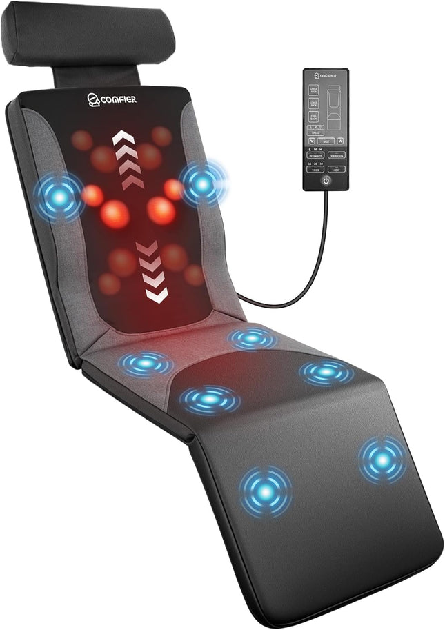 COMFIER Shiatsu Full Body Massage Mat with Heat, Back & Legs Massager Mat with H