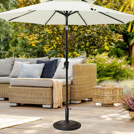 T&Jero 26 lb Round Heavy Duty Patio Market Table Umbrella Base Stand Weight Pre-
