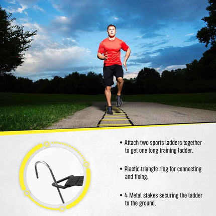 LYKAN FIT 20ft Agility Ladder Speed Training Equipment, Speed Ladder Agility Lad