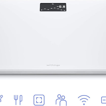 Withings Body Smart Wi-Fi Digital Scale with Weight & BMI Display, HealthMate App Sync, 8 User Profiles