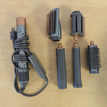 Dyson Airwrap Multi-Styler Long Complete for Chest-Length Hair, Nickel/Copper, 5 Attachments (No Firm Brush)