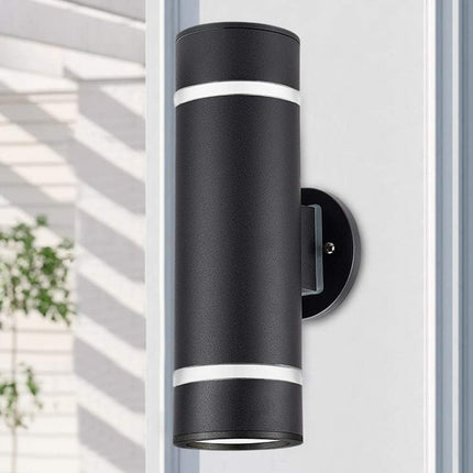Cerdeco Stainless Steel Modern Porch Light Outdoor Wall Lighting Cylinder Wall S