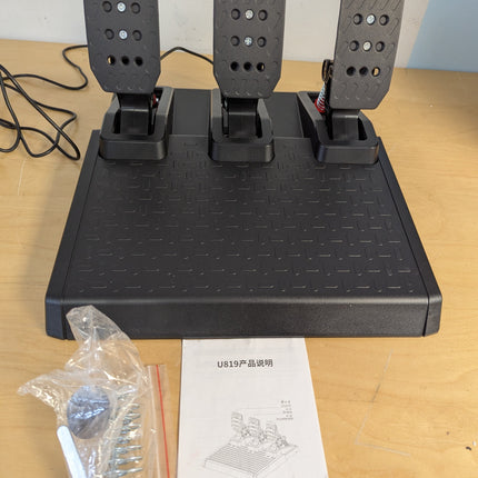 DOYO Racing Wheel Pedals, PC Gaming Steering Wheel Pedal Set, Swappable Springs,