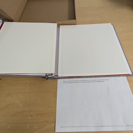 Finksy Large Photo Album Self Adhesive for 3x5 4x6 5x7 8x10 Pictures Linen Scrap