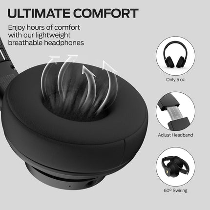 Monster Mission 100 Bluetooth Headphones, Over Ear Headphones with Immersive Bas