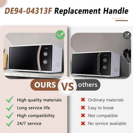 DE94-04313F Microwave Door Handle, Fit for ME16A4021AS ME17R7011ES Samsung Micro