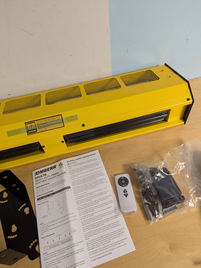 Omberr Electric Garage Heater, 7000W Graphene Heating for Indoor Use, 240V, Effi