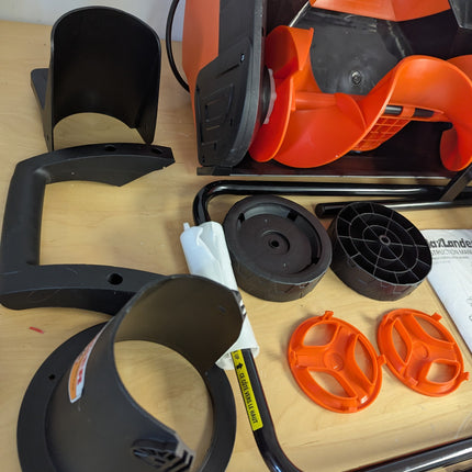 MAXLANDER Corded Electric Snow Blower, 20 Inch 15A Electric Snow Thrower with Du