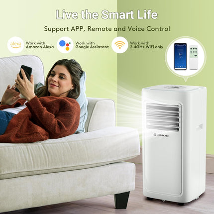 Incomplete — AAOBOSI 8000 BTU Portable Air Conditioner, 4-in-1 WiFi AC with Dehumidifier