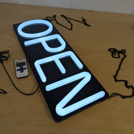 HiNeon Open Neon Sign 20inx7in LED Open Sign w/Remote Controller, Electric Light
