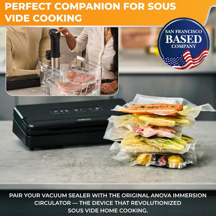 Anova Culinary Precision Vacuum Sealer Pro with Bag Cutter & Accessory Port, Wet Mode, One-Hand Use (No Bags)
