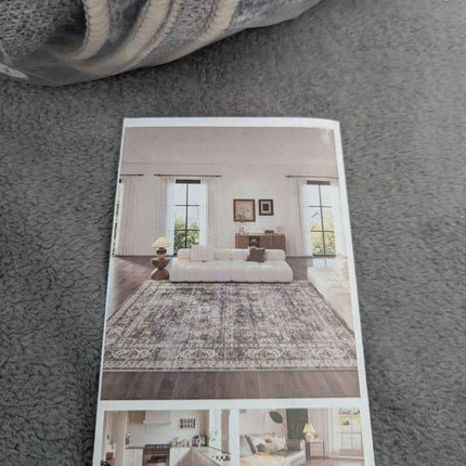Rugcomf 8x10 Rug Washable Boho Rug Soft Large Area Rug Non-Slip Non-Shedding Fau