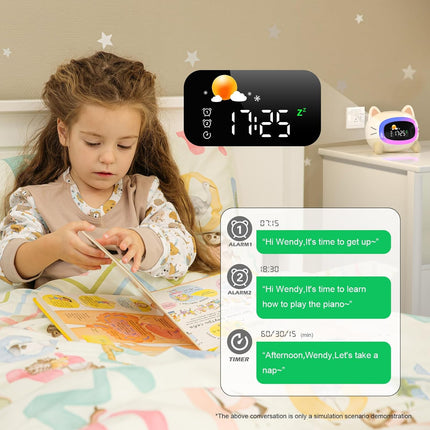 ANALOI Kids Alarm Clock Ok to Wake Alarm Clock for Kids, Toddlers Night Light Cl