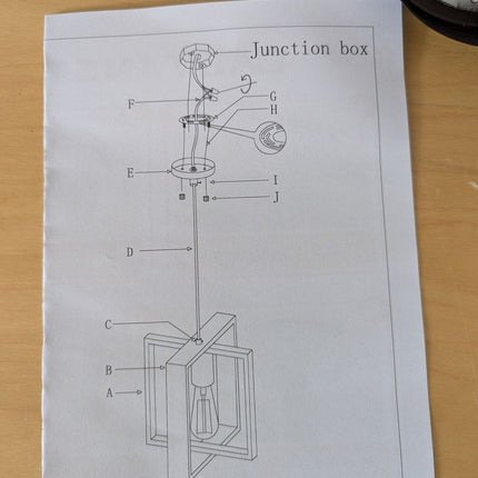 Black Farmhouse Pendant Light,1-Light Small Chandelier,Wood Dining Room Light Fi