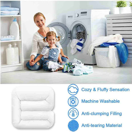 TEKAMON All Season Full Comforter Winter Warm Summer Soft Quilted Down Alternati