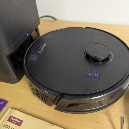 Used - fair, no remote MONSGA Robot Vacuums and Mop 5000Pa, Self-Emptying, 3.5L