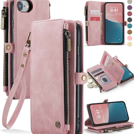 Defencase Compatible with iPhone SE 2020 2022 Case Wallet with RFID Blocking Car