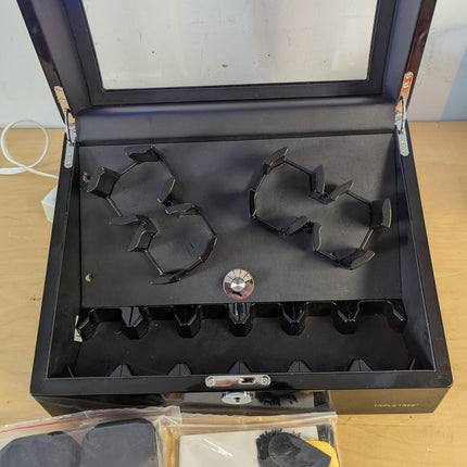 Watch Winder for Automatic Watches, Automatic Watch Winder with Wood Shell Piano