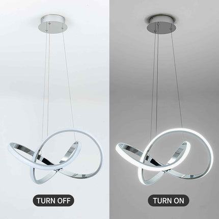 MAYNA Modern Pendant Light with Irregular Ring Lights LED Contemporary Ceiling D