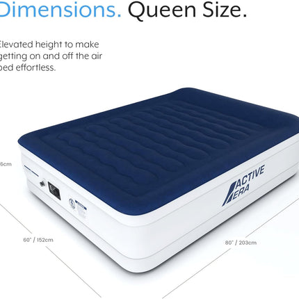 Active Era Luxury Air Mattress with Built-in Electric Pump & Raised Pillow