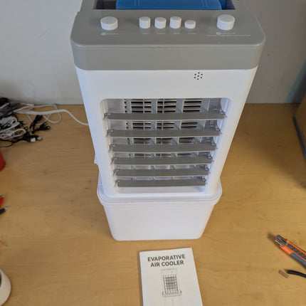 Mobile Evaporative Cooling Unit with 12L Water Tank, Quiet 35dB Air Cooler, 120°