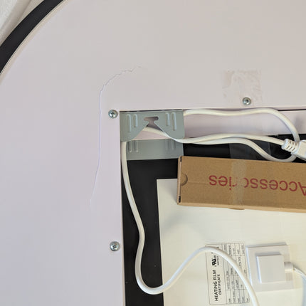 Callsky 30'' Round LED Bathroom Mirror, Frameless Circle Mirror with Back Light