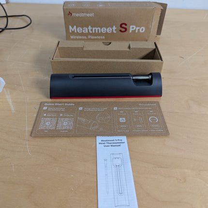 Meatmeet S Pro Bluetooth Wireless Meat Thermometer, with 6 Sensors Build in, Lon