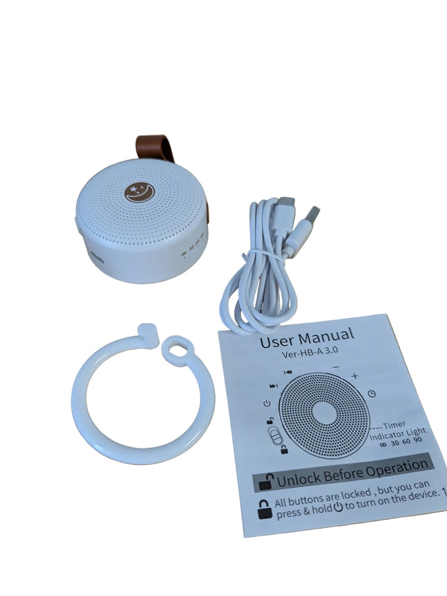 Mini Portable White Noise Machine Sound Machine with 30 Soothing Sounds for Baby