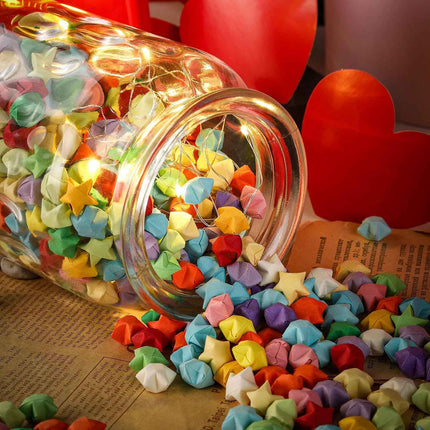 WHJY Set of 2 Airtight Glass Jars Decorative Jars, 22oz Jar of Hearts Cute Cooki