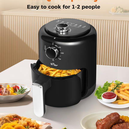 Bear Small Air Fryer 2.1 QT, Mini Airfryer Adjustable Time&Temp Control, Compact