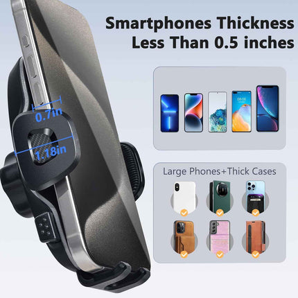 ELOHEI Phone Holder for Ford Edge with Custom Base, Custom Fit Car Phone Mount f