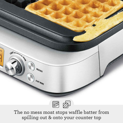 Breville BREBWM640XL 4 Slice Waffle Maker, silver