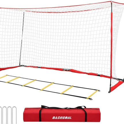8x6FT BaseGoal Soccer Goal,Soccer Net,Soccer Goals for Backyard,with Bow Frame,C