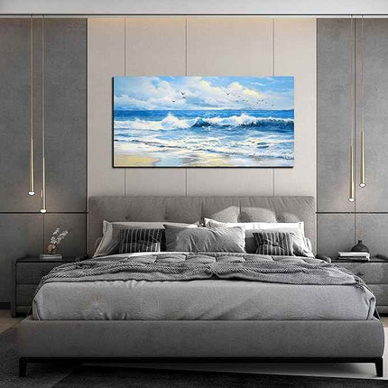 ENTANUB Ocean Wall Art, Size 48x24 Inches