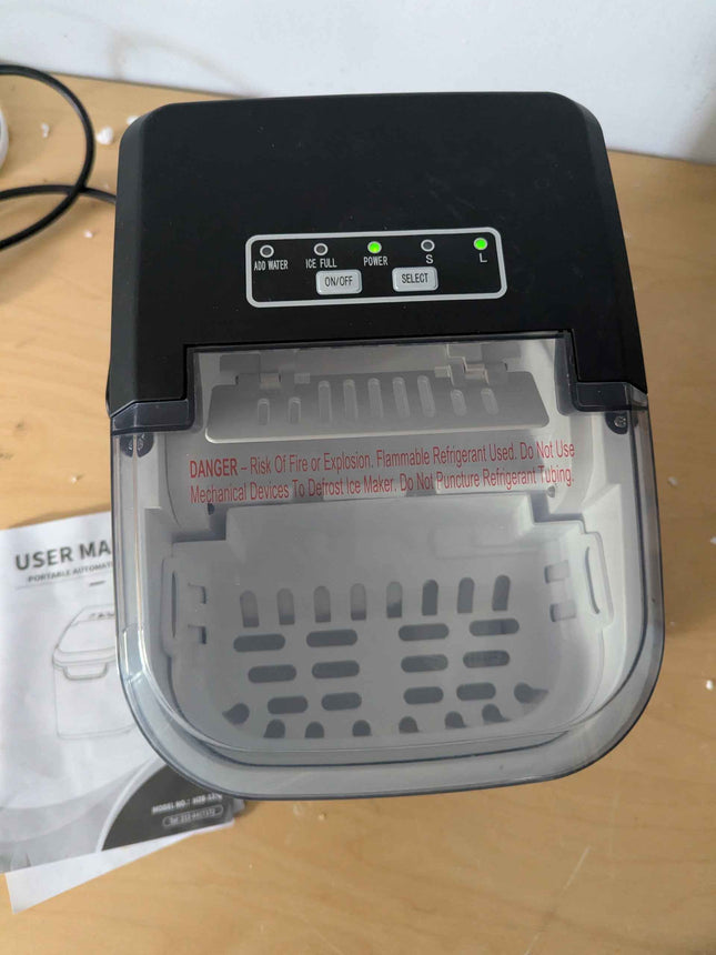 Countertop Ice Maker, 26 lbs/Day ice Production, 2 Sizes, 8 ice Cubes in 6 Minut