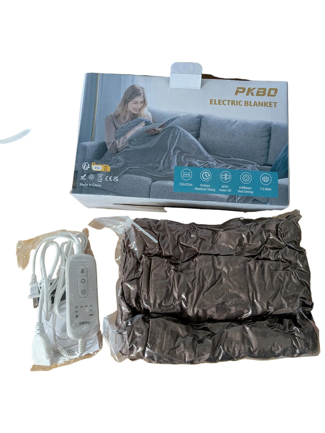 PKBD 2025 Flannel Heated Blanket, 50"x60" Soft Electric Blanket with 8 Heating L