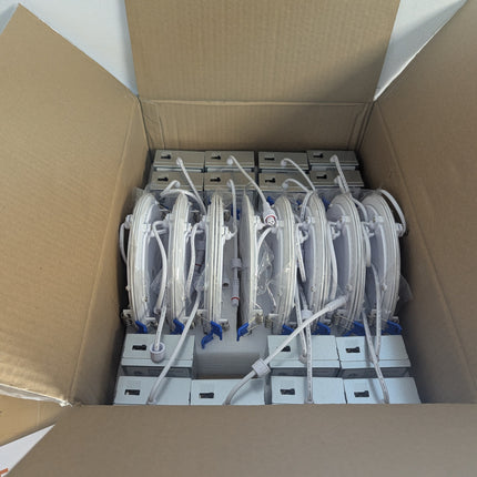 Ensenior 6Inch LED Recessed Slim Pot Light with Junction Box, 2700K/3000K/3500K/