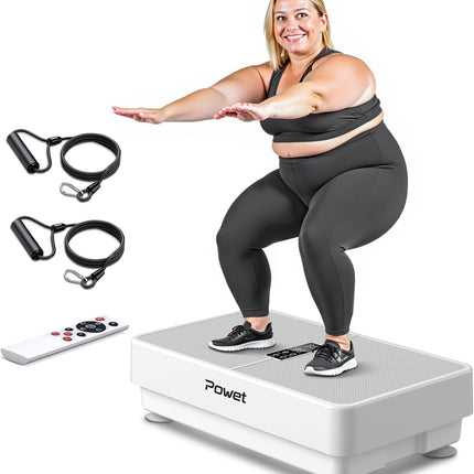 POWET Vibration Plate Exercise Machine for Weight Loss, Woukout & Lymphatic Drai