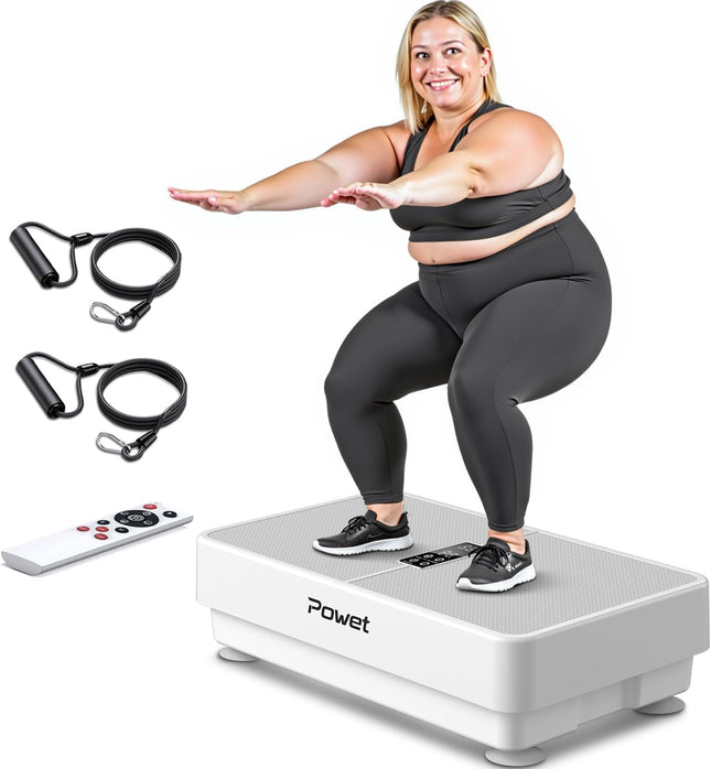 POWET Vibration Plate Exercise Machine for Weight Loss, Woukout & Lymphatic Drai