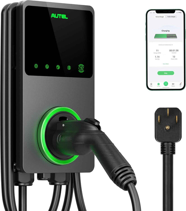 Autel Level 2 EV Charger 40 Amp Smart AI Electric Vehicle (EV) Charger, Wi-Fi an
