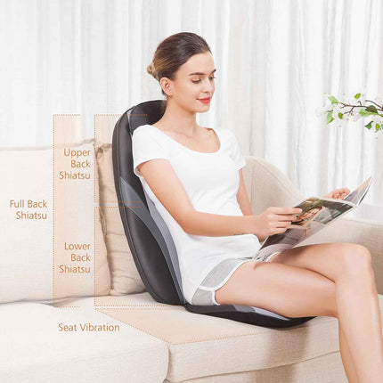 Snailax Back Massager with Heat, Shiatsu Massager Cushion, Massager Chair，Seat M
