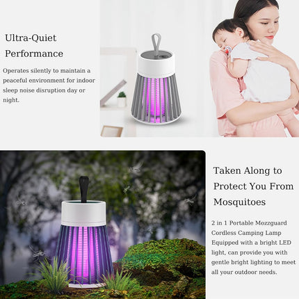 2025 New Mosquito Zapper, 2 in 1 Portable Cordless Camping Lamp, Mute and USB Ch