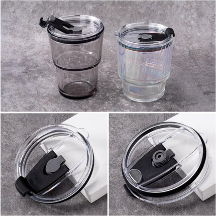 HINZIC 5 Pack Replacement Lids for 20 oz Tumbler, Black | Travel Spill Proof Res